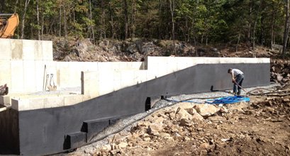 Réparation de fissures et fondations avec membrane