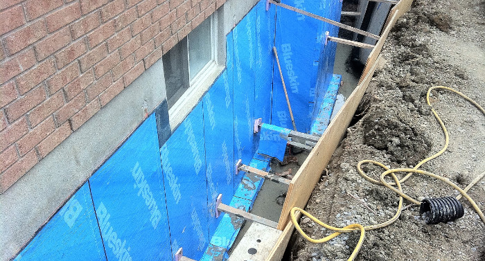 Réparation de fissures et fondations avec membrane